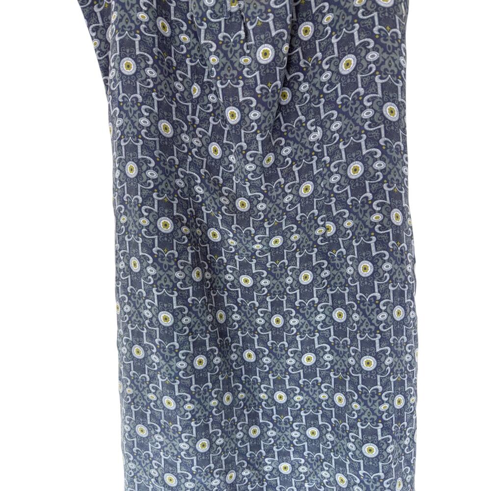 Merona Dress Silk Blue Vintage 90s‎ Sleeveless Geometric Print Tie Front Size 14 - Picture 5 of 11